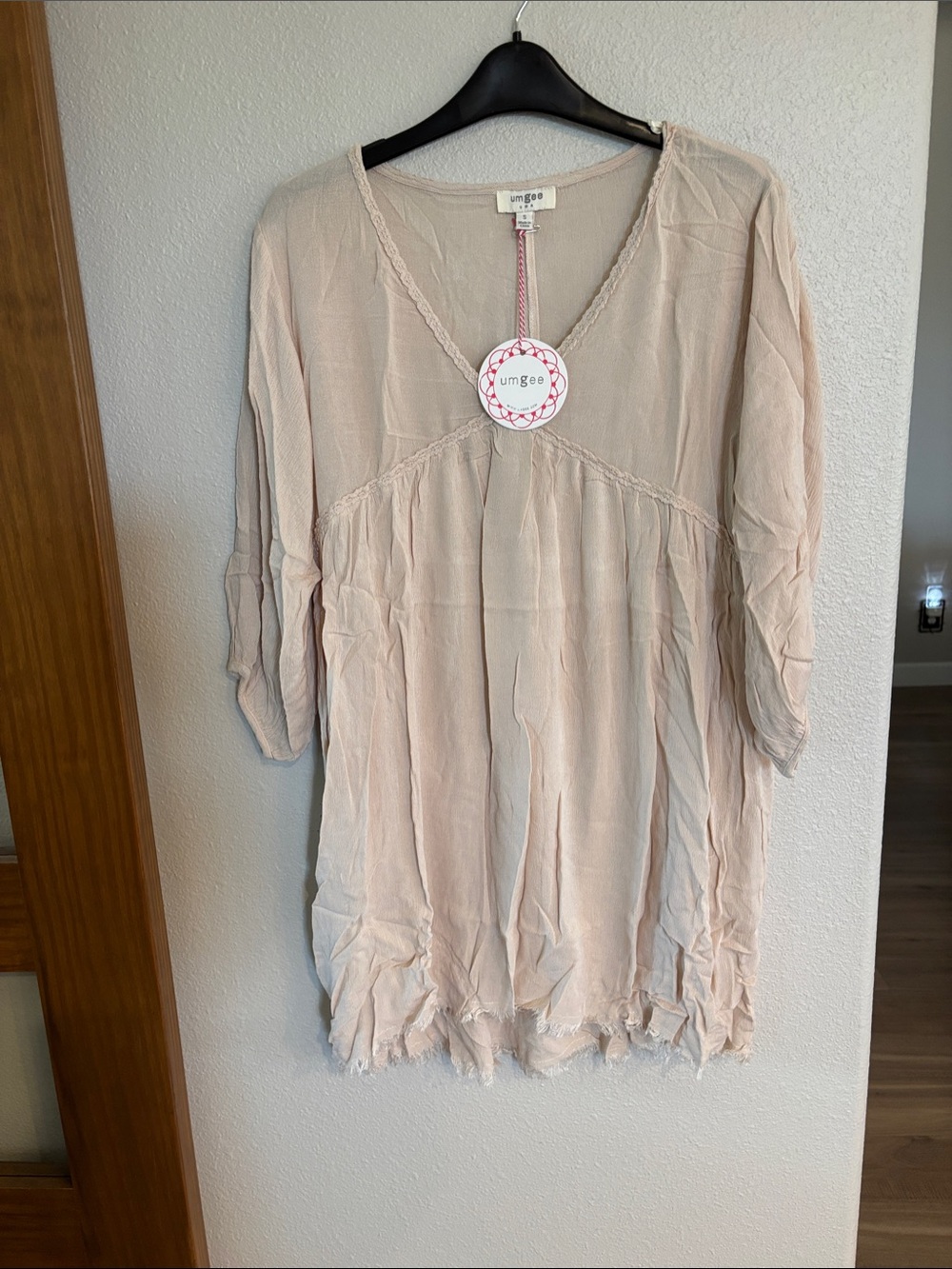 Umgee Natural V-Neck Boho Tunic
